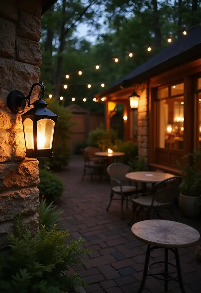 30 Outdoor Patio Lighting Ideas That Create the Perfect Glow - 30. Wall-Mounted Solar Lanterns