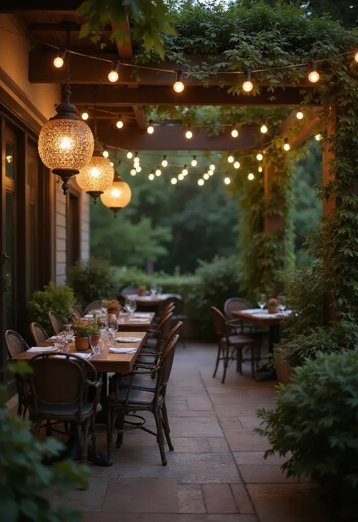 30 Outdoor Patio Lighting Ideas That Create the Perfect Glow - 4. Chic Hanging Light Fixtures