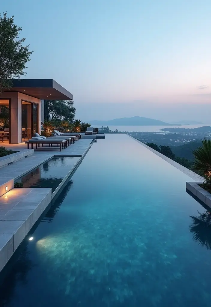 30 Outdoor Swimming Pool Designs That Feel Like a Resort - 1. Infinity Pools: A Seamless Horizon