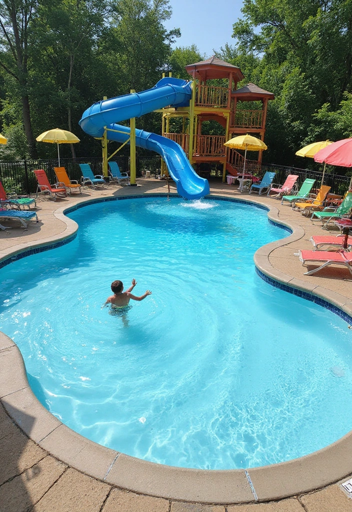 30 Outdoor Swimming Pool Designs That Feel Like a Resort - 13. Family-Friendly Pools: Fun for All Ages
