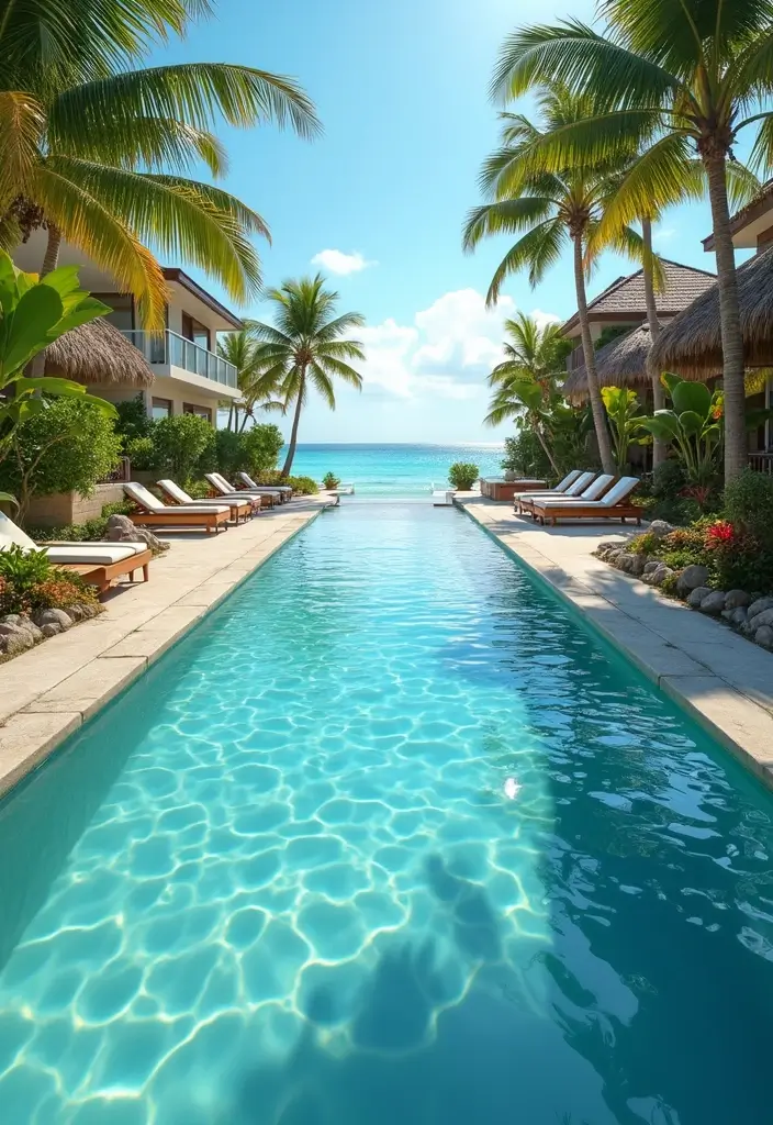 30 Outdoor Swimming Pool Designs That Feel Like a Resort - 16. Beach Entry Pools: A Gentle Slope