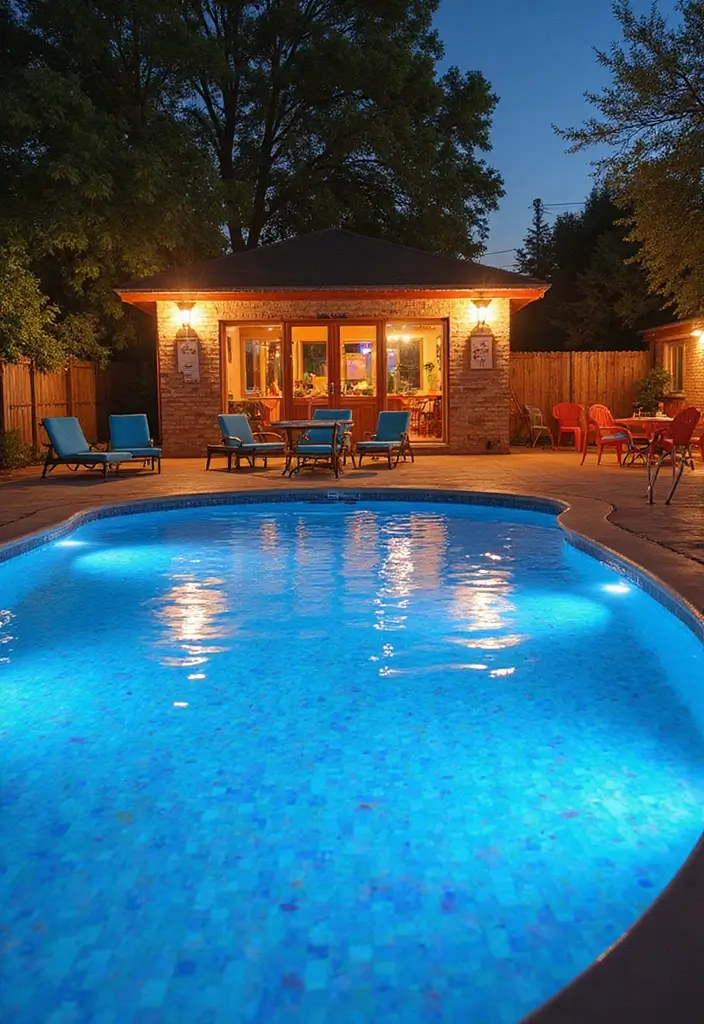 30 Outdoor Swimming Pool Designs That Feel Like a Resort - 19. Colorful Pools: A Splash of Fun