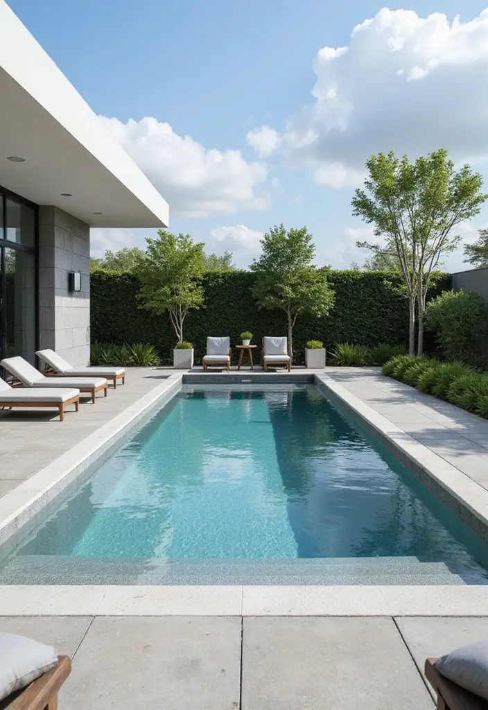 30 Outdoor Swimming Pool Designs That Feel Like a Resort - 26. Minimalist Pools: Clean and Simple