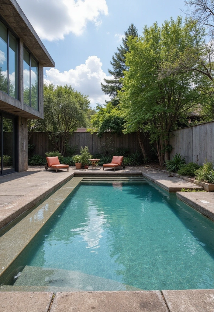 30 Outdoor Swimming Pool Designs That Feel Like a Resort - 27. Rustic Industrial Pools: Edgy Combination