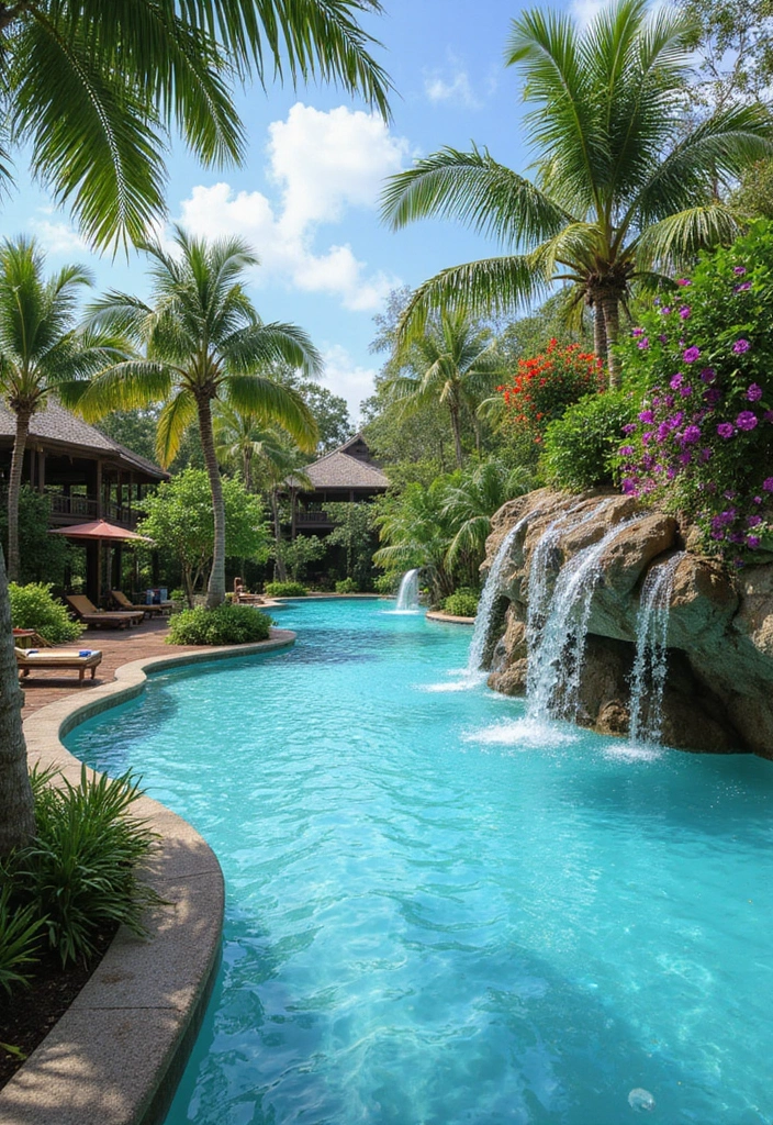 30 Outdoor Swimming Pool Designs That Feel Like a Resort - 4. Paradise Pools: Tropical Vibes