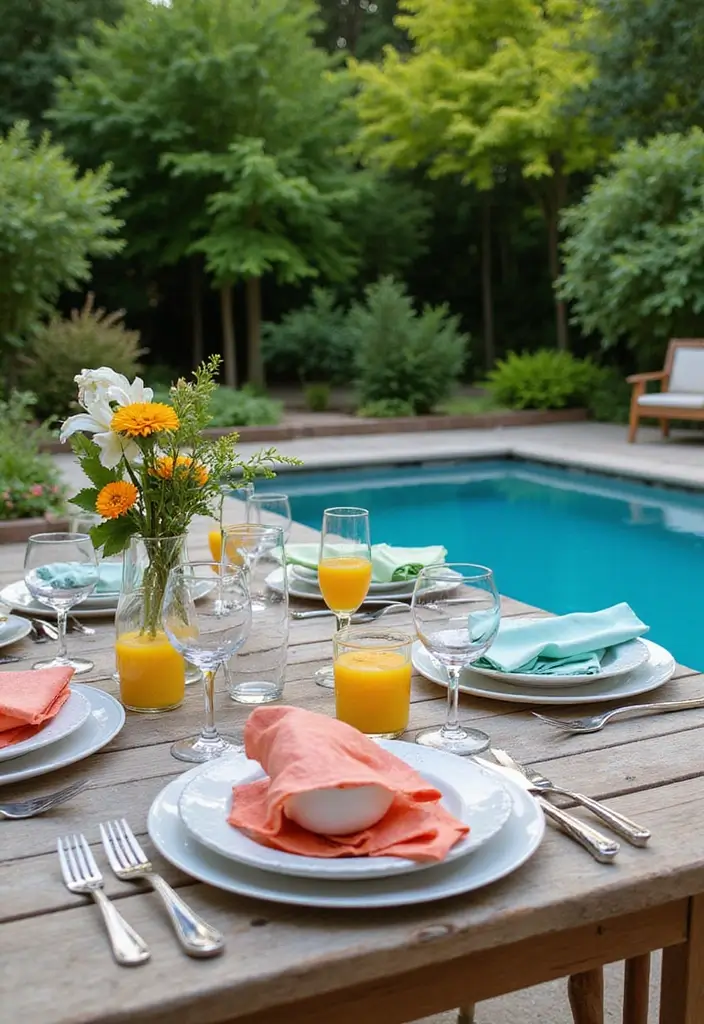 30 Pool Area Decorating Ideas That Instantly Upgrade Your Backyard 17 30 Pool Area Decorating Ideas That Instantly Upgrade Your Backyard - 17. Poolside Dining Area