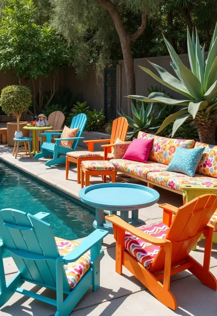 30 Pool Area Decorating Ideas That Instantly Upgrade Your Backyard 2 30 Pool Area Decorating Ideas That Instantly Upgrade Your Backyard - 2. Upcycled Poolside Furniture
