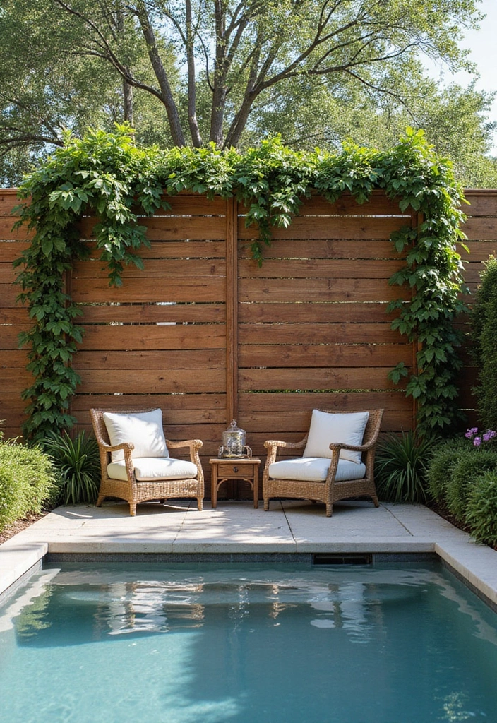 30 Pool Area Decorating Ideas That Instantly Upgrade Your Backyard 4 30 Pool Area Decorating Ideas That Instantly Upgrade Your Backyard - 4. Chic Privacy Screens