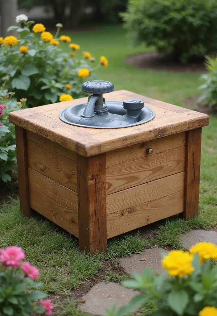30 Pool Pump Cover Ideas That Are Practical and Stylish - 1. Rustic Wooden Box Cover