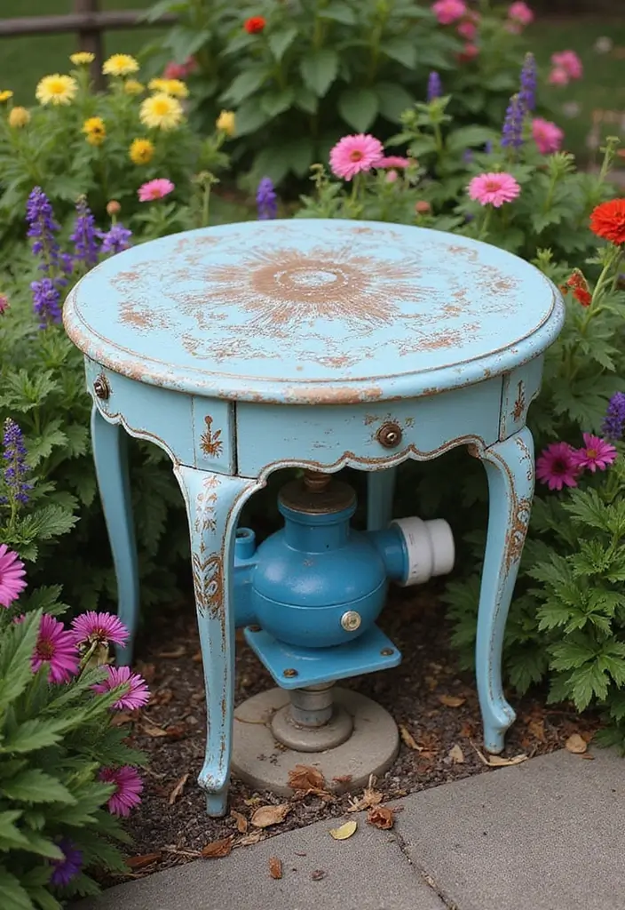 30 Pool Pump Cover Ideas That Are Practical and Stylish - 25. Fun and Quirky Repurposed Items