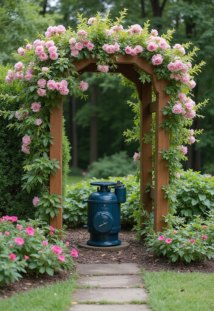 30 Pool Pump Cover Ideas That Are Practical and Stylish - 7. Decorative Trellis Cover