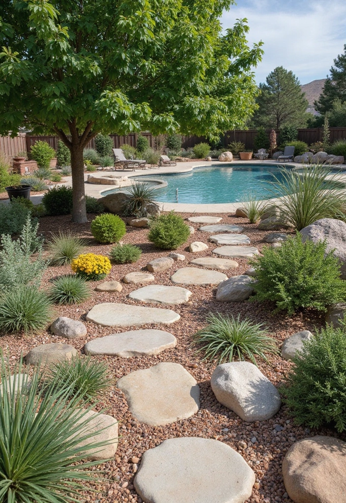30 Pool and Patio Ideas That Create the Perfect Backyard Escape - 6. Water-Saving Landscape Design