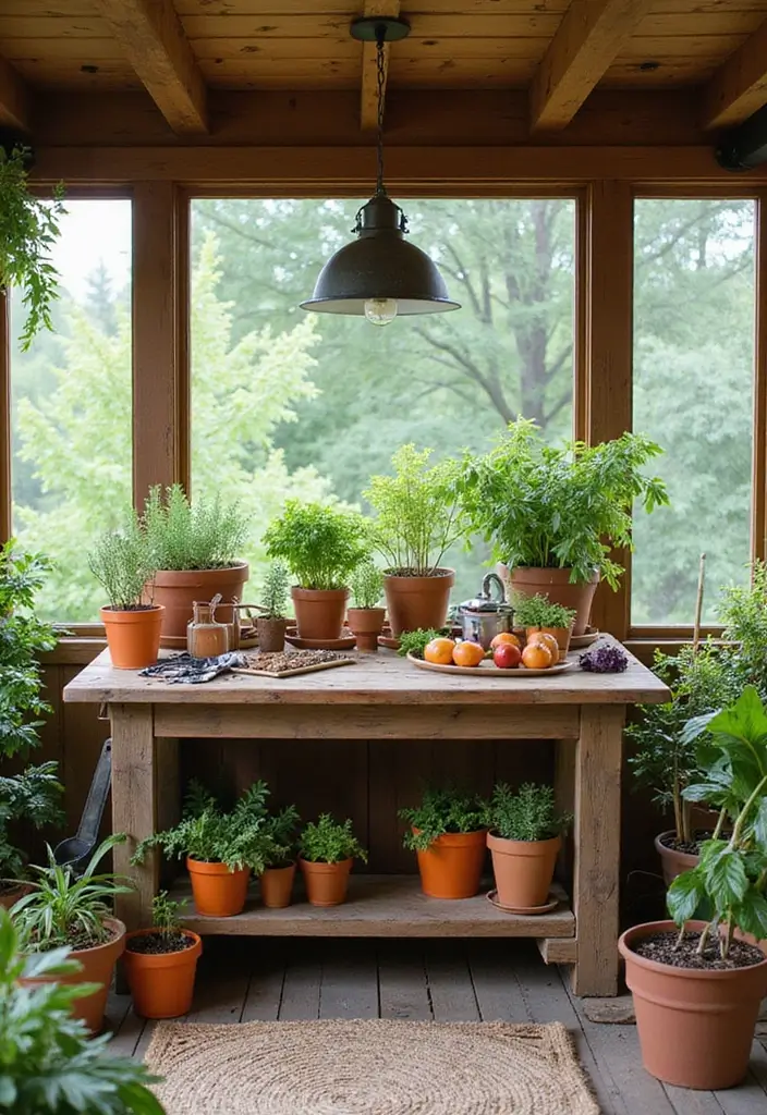 30 Screened-In Porch Ideas for Cozy and Stylish Outdoor Living 11 30 Screened-In Porch Ideas for Cozy and Stylish Outdoor Living - 11. Farm-to-Table Workshop