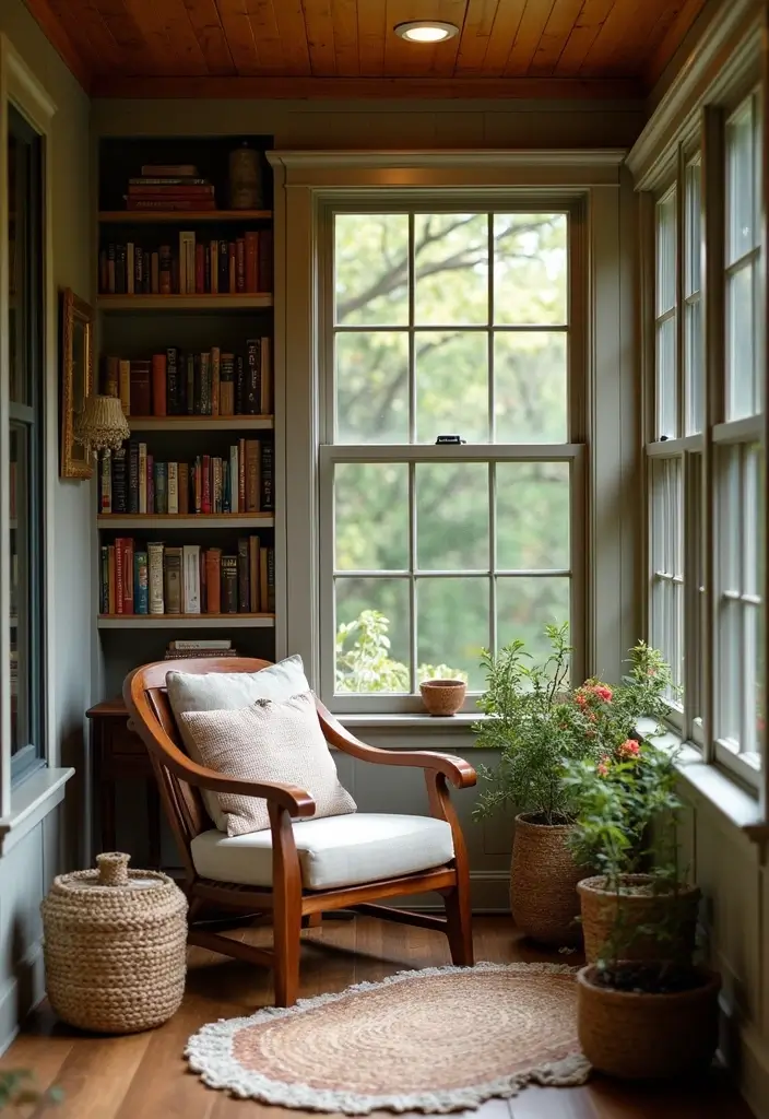 30 Screened-In Porch Ideas for Cozy and Stylish Outdoor Living 15 30 Screened-In Porch Ideas for Cozy and Stylish Outdoor Living - 15. Cozy Reading Nook