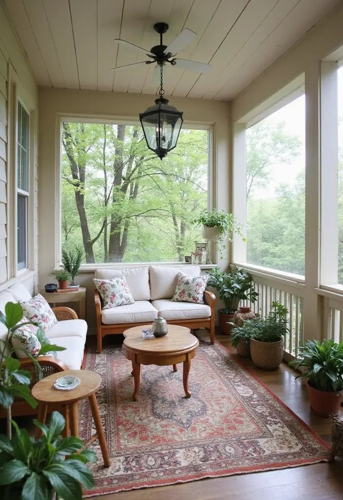 30 Screened-In Porch Ideas for Cozy and Stylish Outdoor Living 26 30 Screened-In Porch Ideas for Cozy and Stylish Outdoor Living - 26. Cozy Family Corner