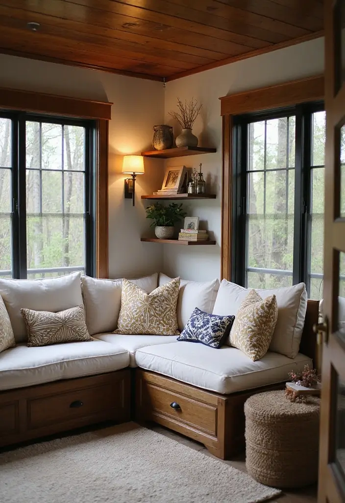 30 Screened-In Porch Ideas for Cozy and Stylish Outdoor Living 4 30 Screened-In Porch Ideas for Cozy and Stylish Outdoor Living - 4. Cozy Corner Nook