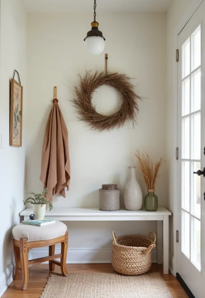 30 Small Front Entryway Ideas That Make a Big Impression - 20. Seasonal Decor Switch-ups