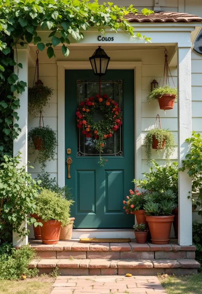 30 Small Front Porch Ideas That Maximize Every Inch 14 30 Small Front Porch Ideas That Maximize Every Inch - 14. Hanging Decorations