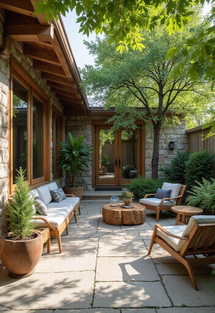 30 Small Patio Decorating Ideas That Make a Big Impact - 29. Incorporating Natural Elements