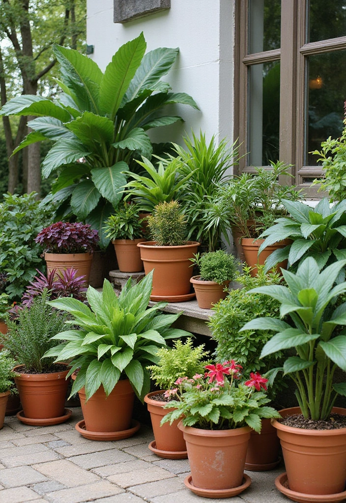 30 Small Patio Decorating Ideas That Make a Big Impact - 6. Potted Plant Arrangements