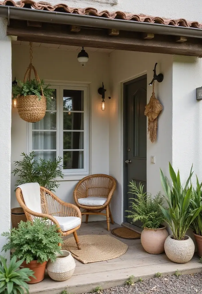 30 Small Porch Fall Decorating Ideas That Feel Cozy - 24. Eco-Friendly Decor