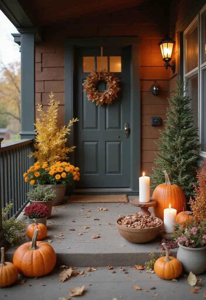 30 Small Porch Fall Decorating Ideas That Feel Cozy - 30. Refresh with Seasonal Fragrances