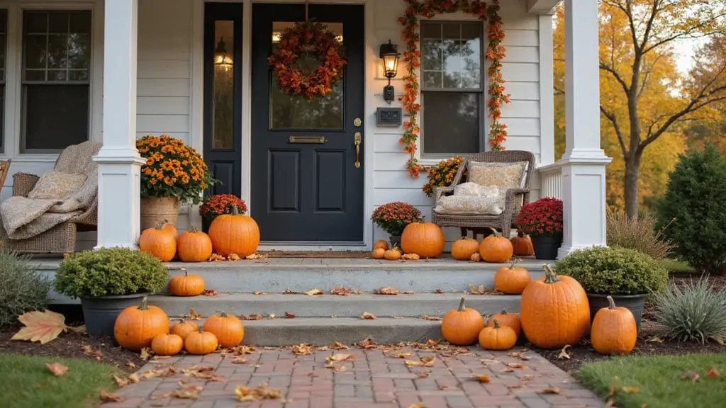 30 Small Porch Fall Decorating Ideas That Feel Cozy