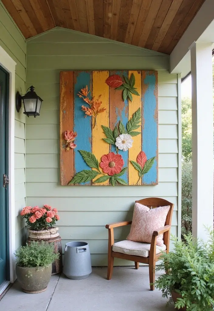 30 Spring Front Porch Decor Ideas That Welcome the Season 10 30 Spring Front Porch Decor Ideas That Welcome the Season - 10. Nature-Inspired Wall Art