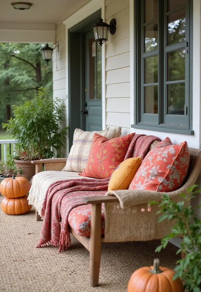 30 Spring Front Porch Decor Ideas That Welcome the Season 20 30 Spring Front Porch Decor Ideas That Welcome the Season - 20. Seasonal Fabrics and Textiles