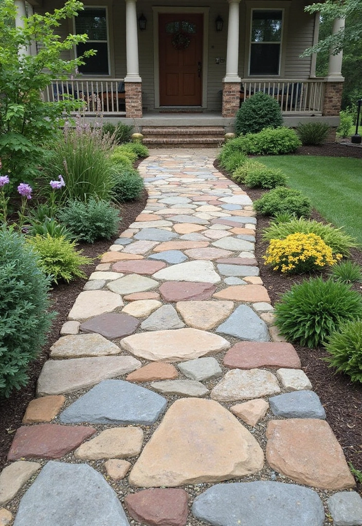 30 Spring Front Porch Decor Ideas That Welcome the Season 25 30 Spring Front Porch Decor Ideas That Welcome the Season - 25. Natural Stone Pathway