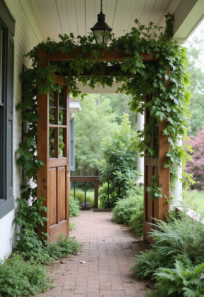 30 Spring Front Porch Decor Ideas That Welcome the Season 28 30 Spring Front Porch Decor Ideas That Welcome the Season - 28. Reclaimed Wood Trellis