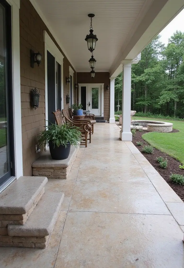 30 Stamped Concrete Patio Ideas That Look High-End 14 30 Stamped Concrete Patio Ideas That Look High-End - 14. Seamless Transitions