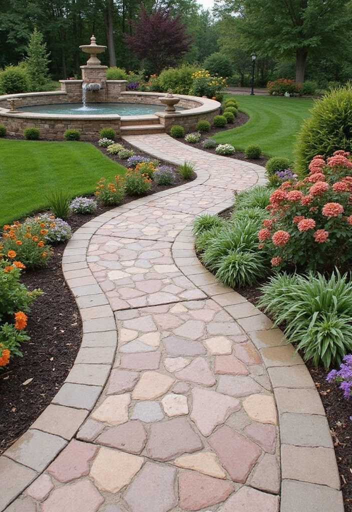 30 Stamped Concrete Patio Ideas That Look High-End 18 30 Stamped Concrete Patio Ideas That Look High-End - 18. Elegant Walkways