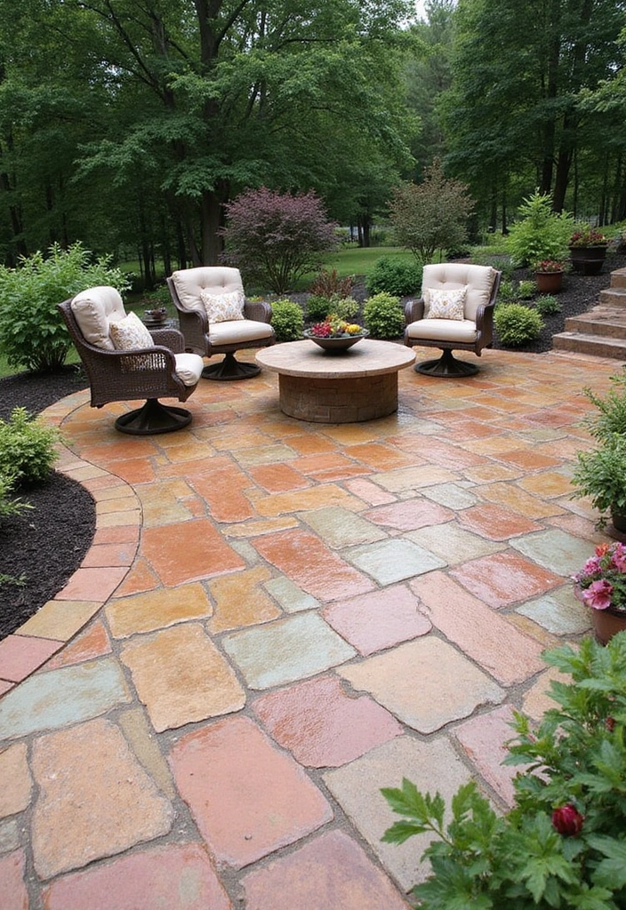 30 Stamped Concrete Patio Ideas That Look High-End 20 30 Stamped Concrete Patio Ideas That Look High-End - 20. Unique Color Combinations