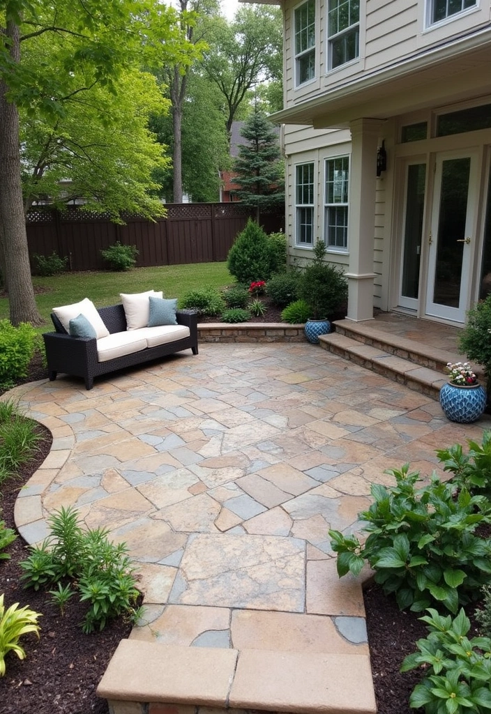 30 Stamped Concrete Patio Ideas That Look High-End 22 30 Stamped Concrete Patio Ideas That Look High-End - 22. Personalized Patios