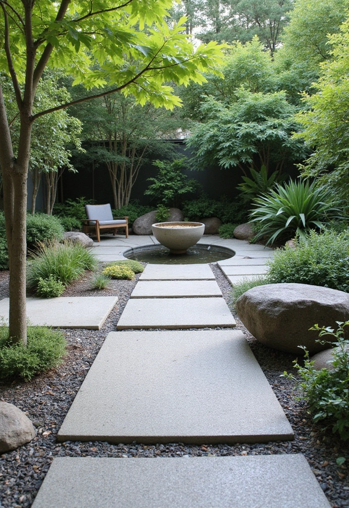 30 Stamped Concrete Patio Ideas That Look High-End 29 30 Stamped Concrete Patio Ideas That Look High-End - 29. Contemporary Zen Gardens