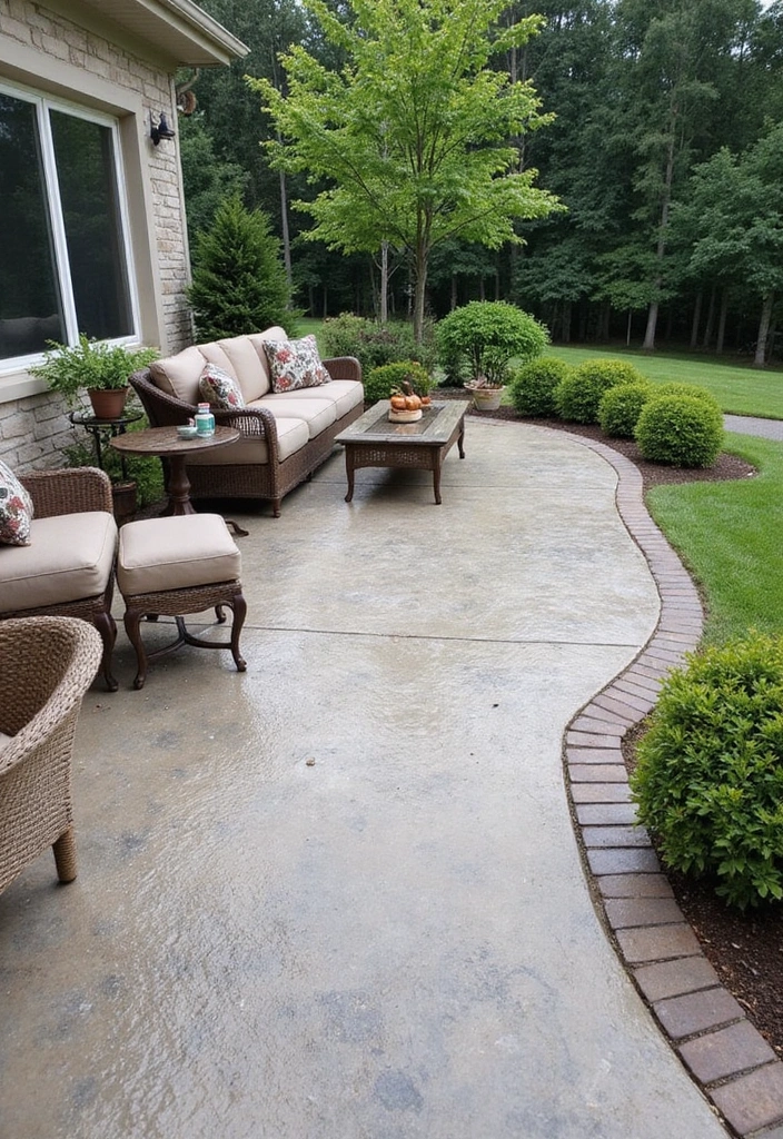 30 Stamped Concrete Patio Ideas That Look High-End 6 30 Stamped Concrete Patio Ideas That Look High-End - 6. Textured Borders