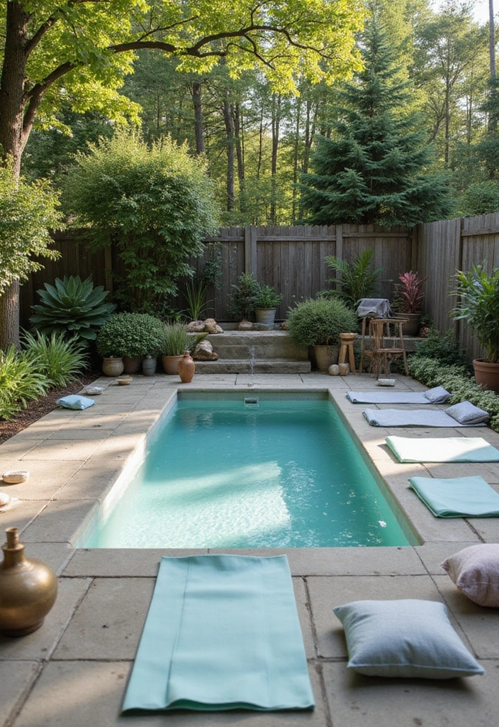30 Stock Tank Pool Ideas That Are Creative and Fun 20 30 Stock Tank Pool Ideas That Are Creative and Fun - 20. Poolside Yoga Sanctuary