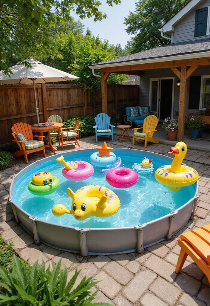 30 Stock Tank Pool Ideas That Are Creative and Fun 23 30 Stock Tank Pool Ideas That Are Creative and Fun - 23. Colorful Pool Floats Galore