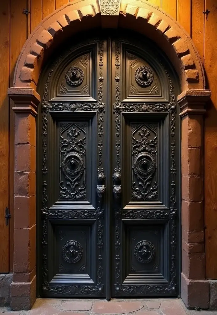 30 Stunning House Front Door Design Ideas to Copy 14 30 Stunning House Front Door Design Ideas to Copy - 14. Rustic Iron Door