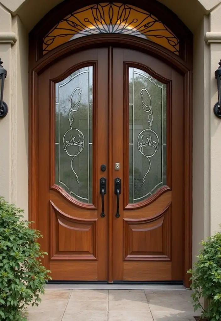 30 Stunning House Front Door Design Ideas to Copy 16 30 Stunning House Front Door Design Ideas to Copy - 16. Decorative Glass Inserts