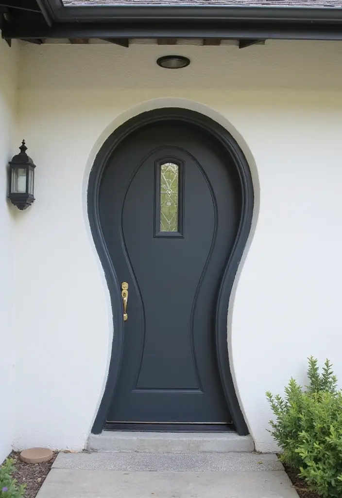 30 Stunning House Front Door Design Ideas to Copy 17 30 Stunning House Front Door Design Ideas to Copy - 17. Unconventional Shapes