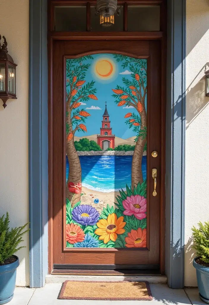 30 Stunning House Front Door Design Ideas to Copy 28 30 Stunning House Front Door Design Ideas to Copy - 28. Custom Artwork Doors