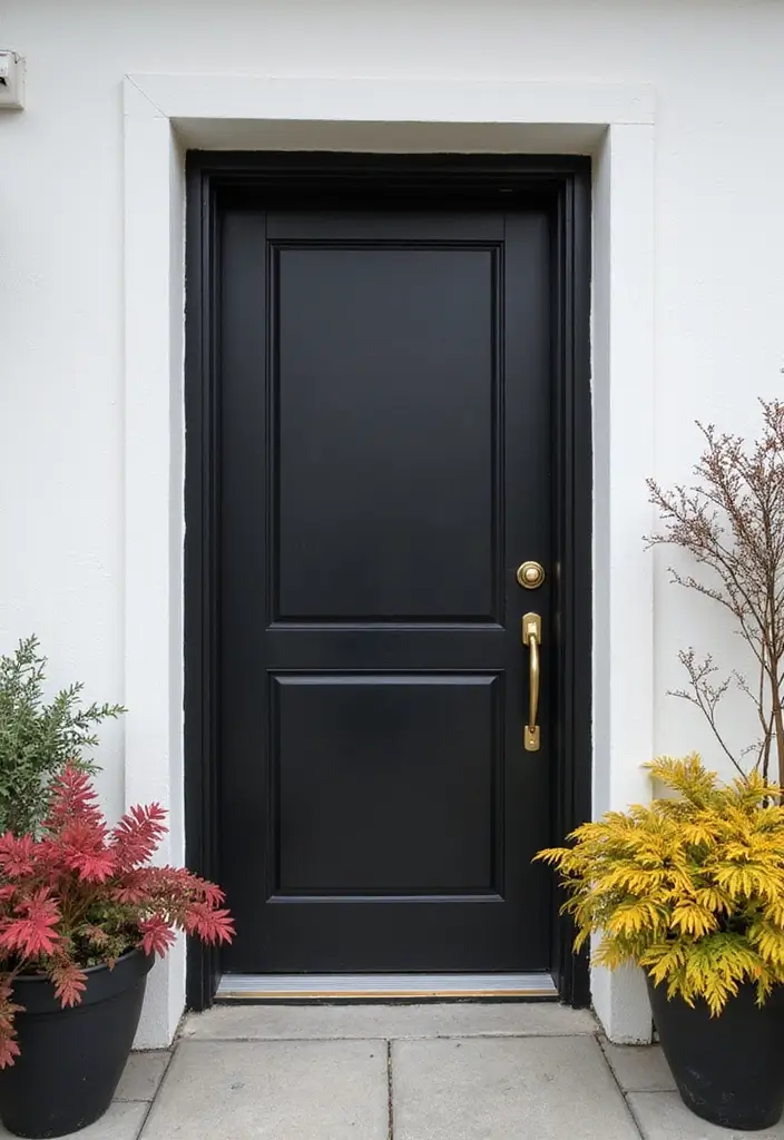 30 Stunning House Front Door Design Ideas to Copy 6 30 Stunning House Front Door Design Ideas to Copy - 6. Elegant Black Door