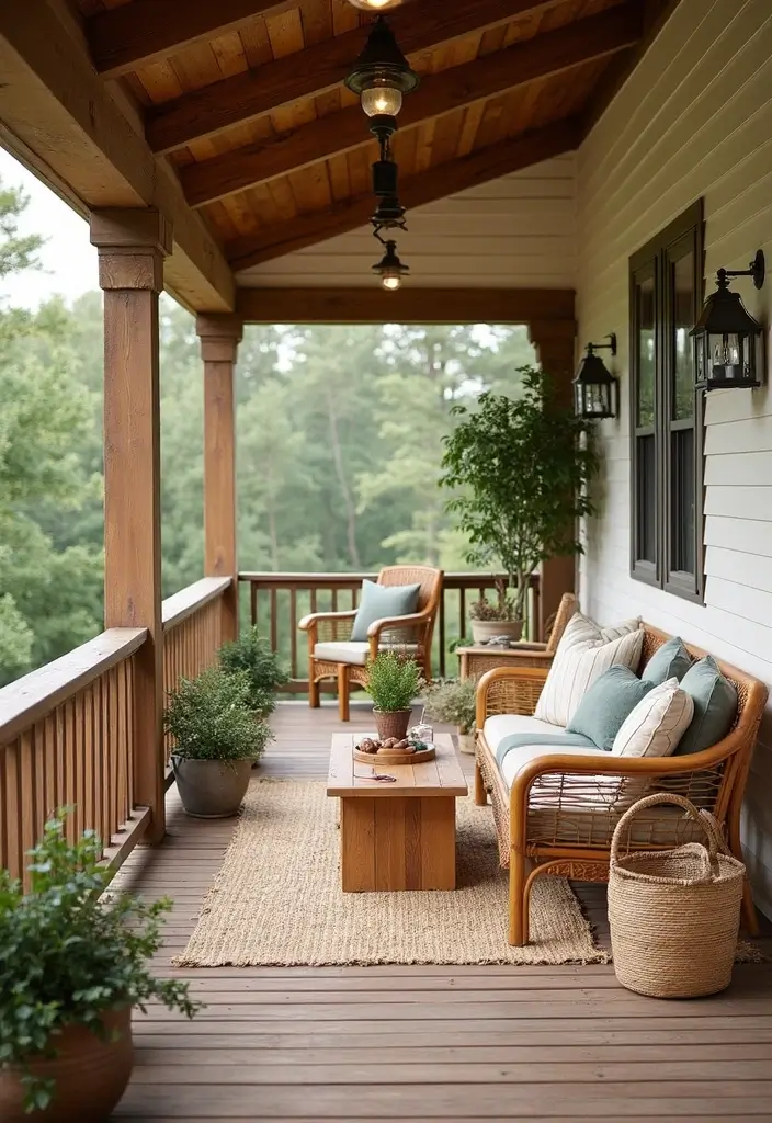 30 Three-Season Porch Ideas for Cozy Year-Round Living 25 30 Three-Season Porch Ideas for Cozy Year-Round Living - 25. Rustic Vibes