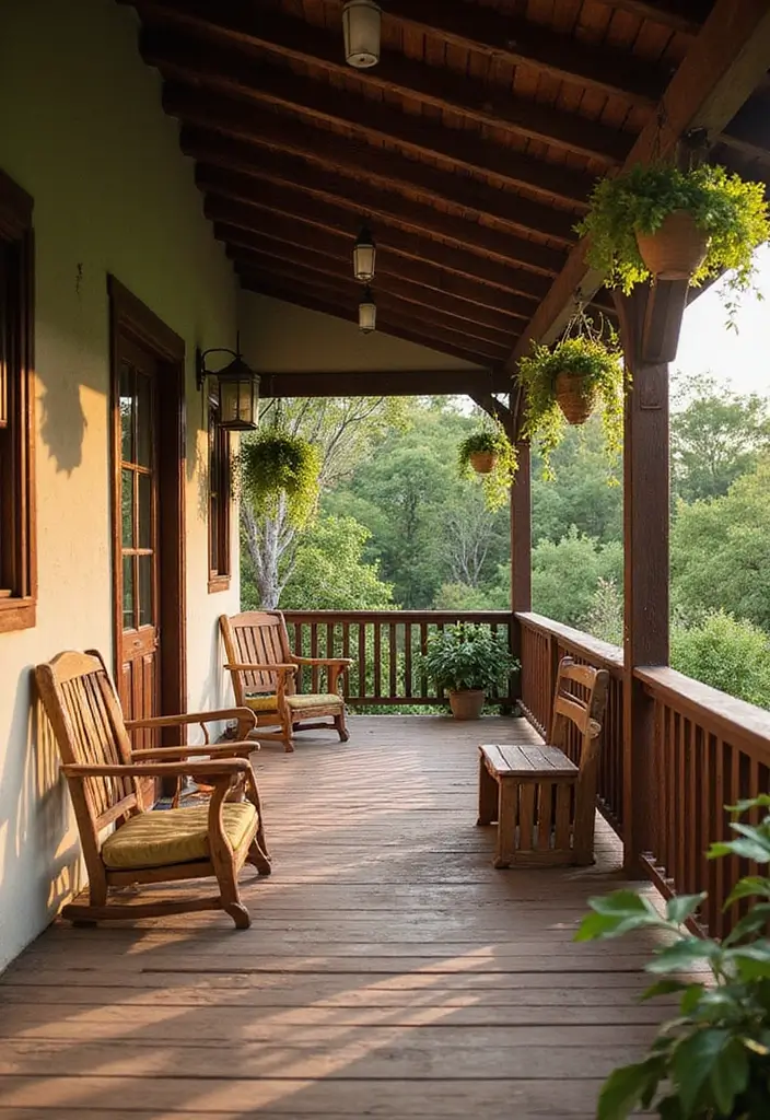 50 Covered Front Porch Ideas That Add Charm to Your Home 1 50 Covered Front Porch Ideas That Add Charm to Your Home - 1. Rustic Charm with Wood Accents