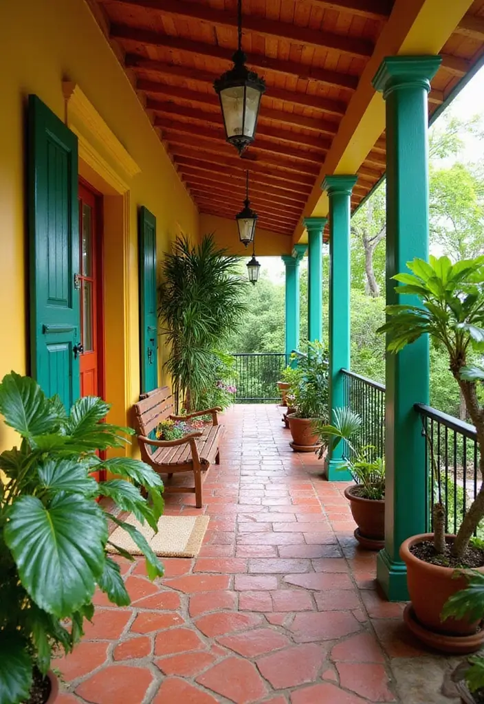 50 Covered Front Porch Ideas That Add Charm to Your Home 15 50 Covered Front Porch Ideas That Add Charm to Your Home - 15. Tropical Oasis