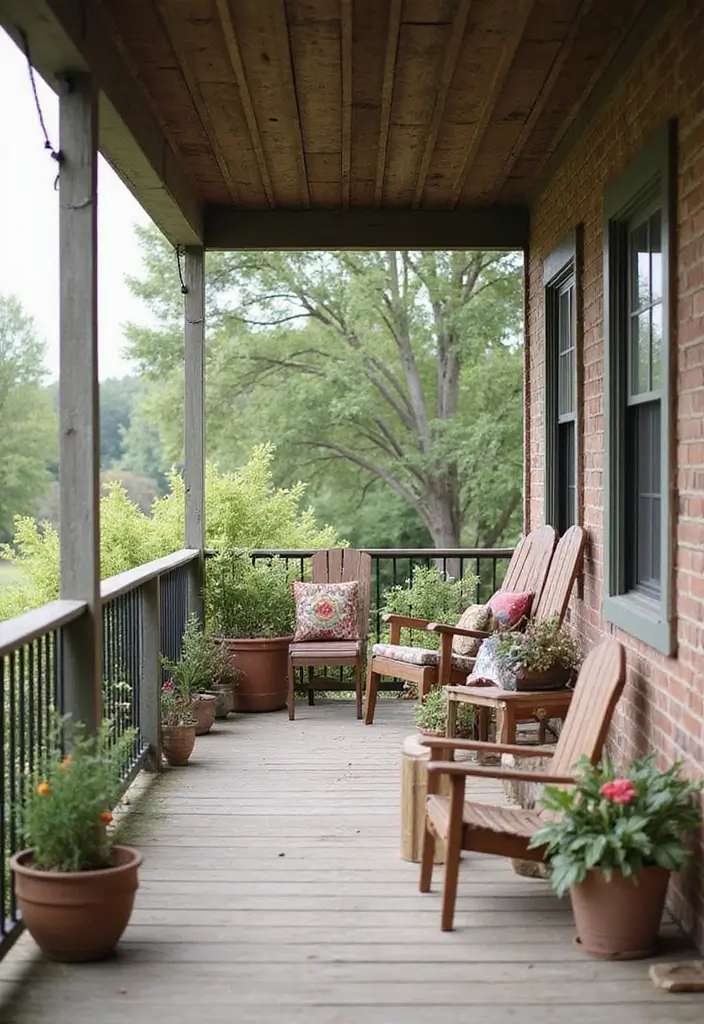 50 Covered Front Porch Ideas That Add Charm to Your Home 17 50 Covered Front Porch Ideas That Add Charm to Your Home - 17. Upcycled Decor