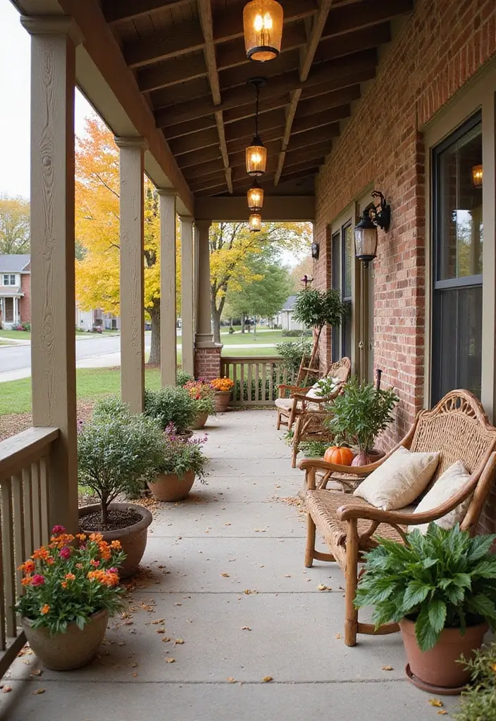 50 Covered Front Porch Ideas That Add Charm to Your Home 18 50 Covered Front Porch Ideas That Add Charm to Your Home - 18. Seasonal Decor