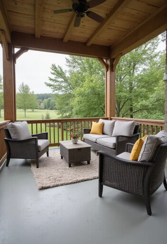 50 Covered Front Porch Ideas That Add Charm to Your Home 22 50 Covered Front Porch Ideas That Add Charm to Your Home - 22. Smart Outdoor Furniture